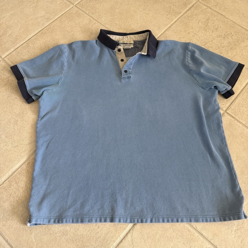 Vintage L.L. Bean Casco Bay Polo Men's XL Traditional Fit Blue 100% Cotton